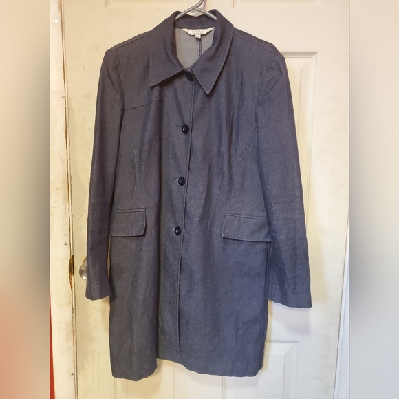 Kukara Denim Women's Gray Jacket. Size 12. Long-sleeved - Picture 1 of 4